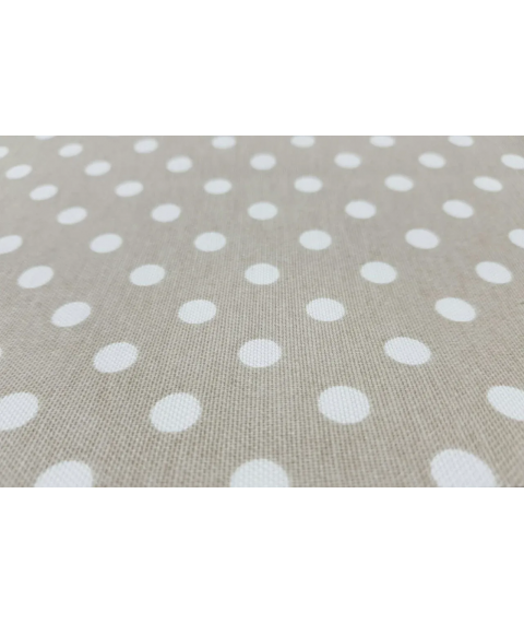 Hydrophobic tablecloth. Peas - beige - Square - 100x100 cm.