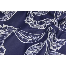 Hydrophobic tablecloth. Leaves - blue - Square - 100x100 cm.