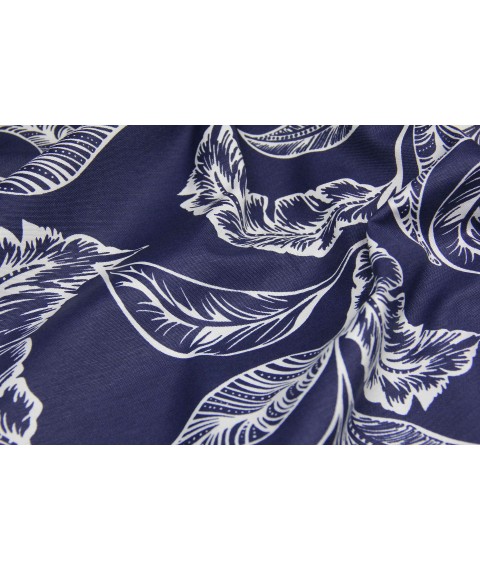 Hydrophobic tablecloth. Leaves - blue - Square - 100x100 cm.