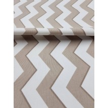 Hydrophobic tablecloth. Zigzag - beige - Square - 100x100 cm.