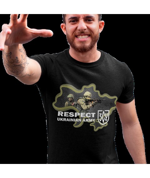 Men's T-shirt ZSU Respect Black, 3XL