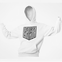 Unisex hoodie "Rusnya" insulated with fleece, White, L