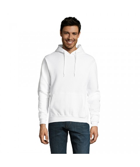 Unisex hoodie white XXL, Fleece insulated