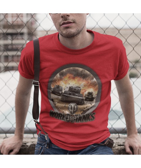 World of tank T-shirt Red, L