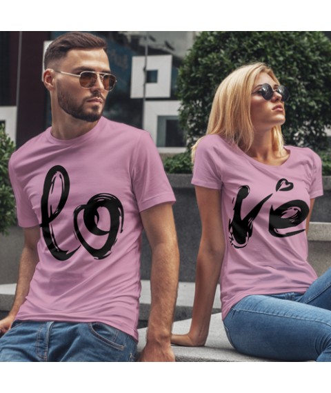T-shirts for lovers Lo Ve Pink, 46, 44