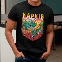 Men's T-shirt Kharkiv chevron color Black, XL