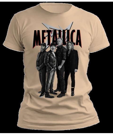 Мужская футболка Metalica Телесный, XL