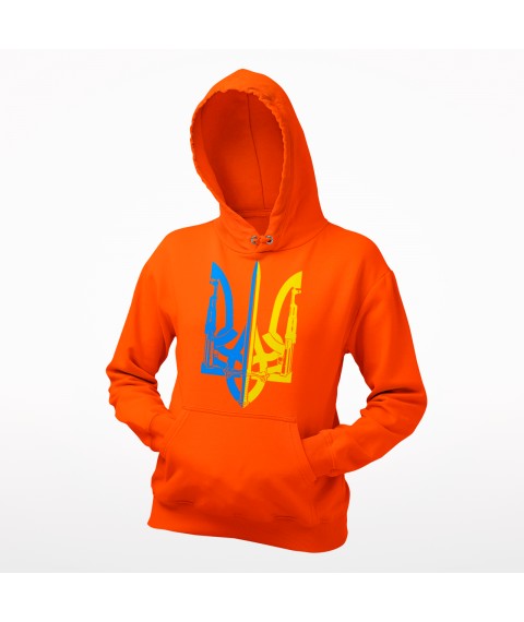 Unisex hoodie Trizub automatic without insulation Orange, L