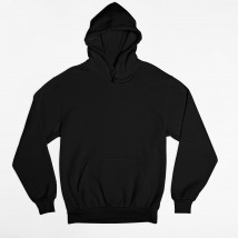 Unisex black insulated fleece hoodie M