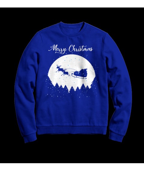 Sweatshirt in red color Merry Christmas S, Blue