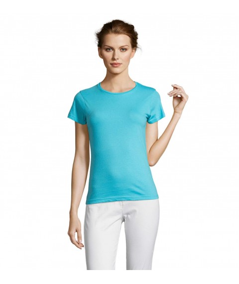 Women's turquoise T-shirt Miss M