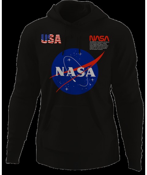 Nasa Hoodie Black, XL