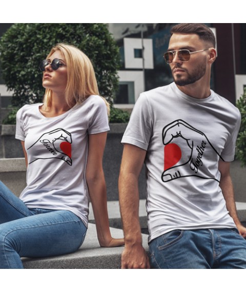 Couple T-shirts for lovers 46, 50, White