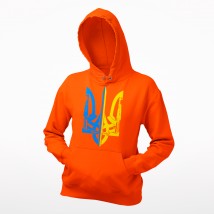 Unisex hoodie Trizub automatic without insulation Orange, XL