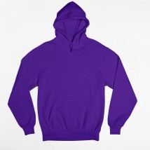 Unisex purple hoodie with fleece insulation L