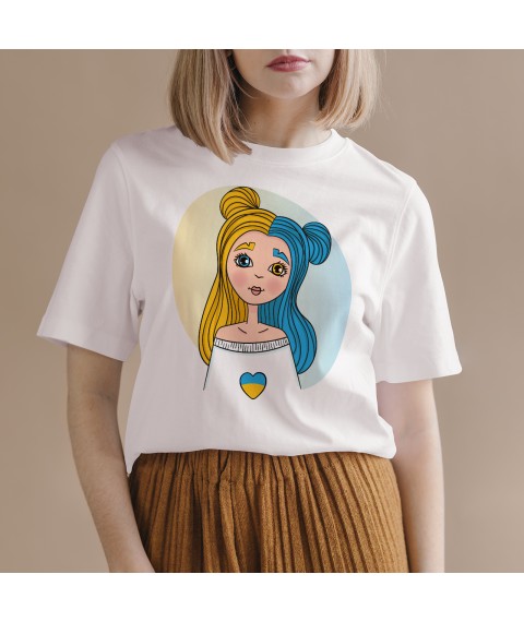 T-shirt white woman Girl Ukraine,