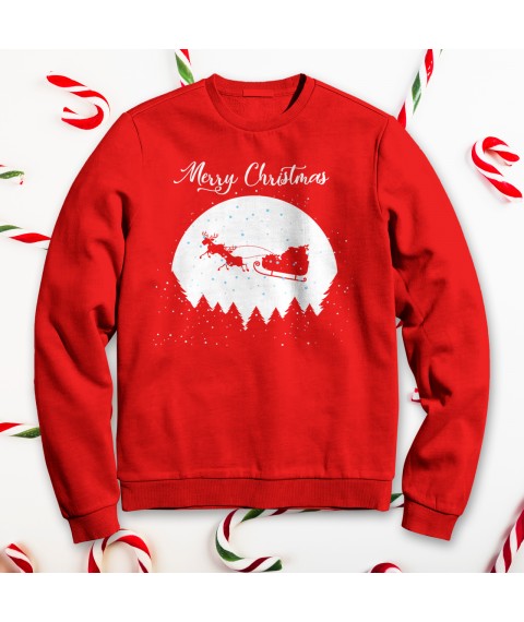 Sweatshirt in red color Merry Christmas M, Red