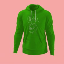 Lovers' Kiss Hoodie Green, S