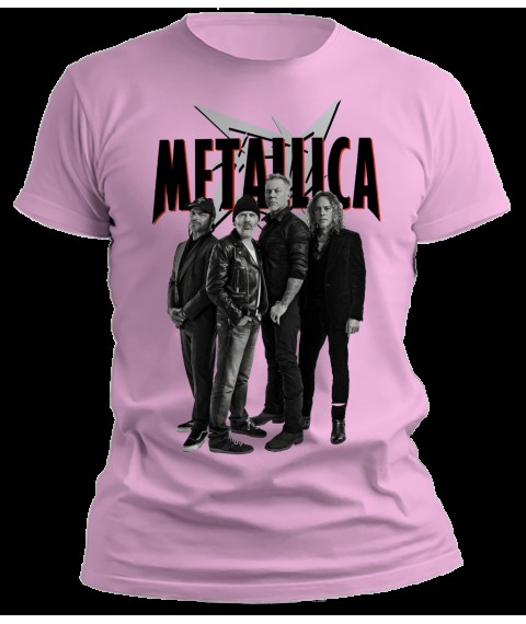 Мужская футболка Metalica Розовый, S