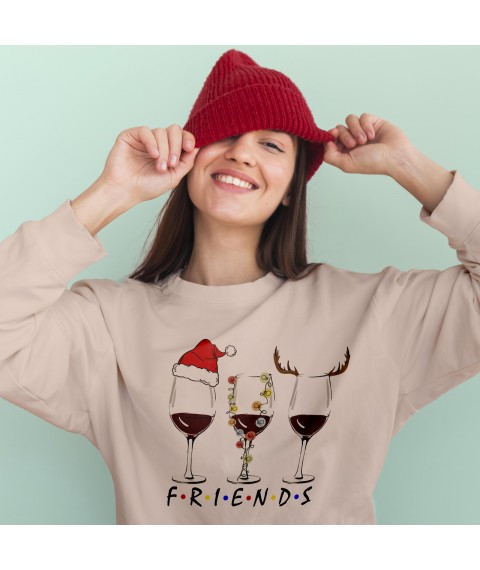 New Year's sweatshirt Friends Pink, XXL