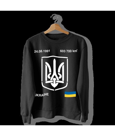 Світшот чорний Ukraine State FREE 24.08.1991