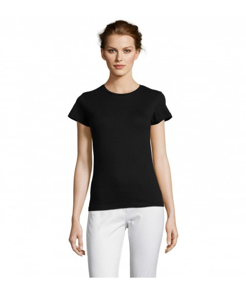 Women's black T-shirt Miss 2XL