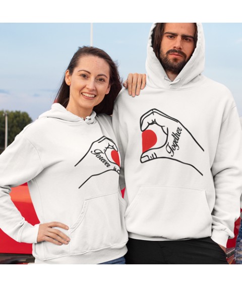 Hoodie for lovers "Together forever"