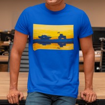 Men's T-shirt Tractor Viyska Blue, 2XL
