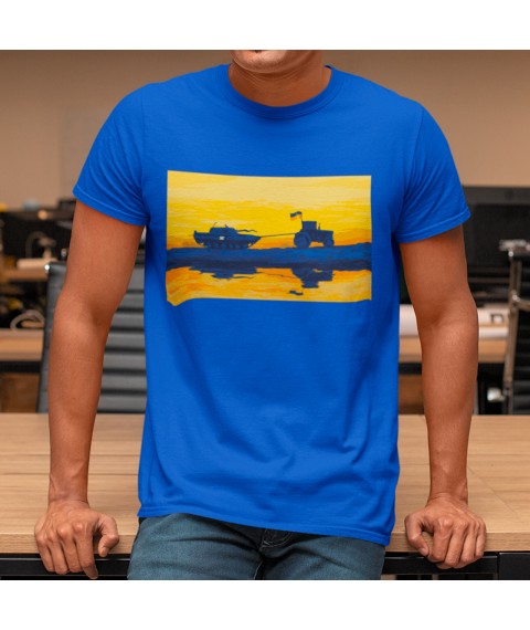Men's T-shirt Tractor Viyska Blue, 2XL