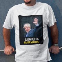 Men's T-shirt Boris Johnson Good Day White, S