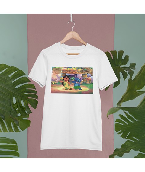 Women's T-shirt "Lilo and Stitch" white M