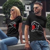 Couple T-shirts for lovers 46, 48, Black