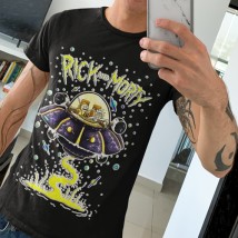 Men's T-shirt Rick Morty ufo L, Black