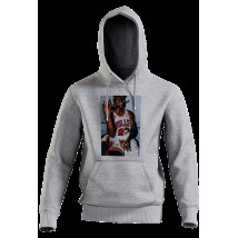 Michael Jordan Basketball Smoking Hoodie Gray, 3XL