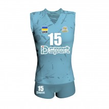 Mint stroke women's volleyball uniform