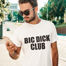 Men's T-shirt "Big D*ck Club" White, 2XL