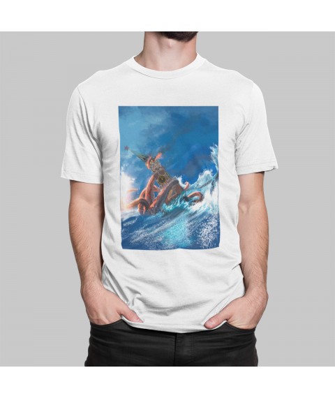 Men's T-shirt Death to Enemies Octopus White, XL