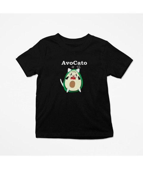 T-shirt with AvoKato print Black, S