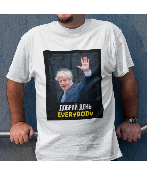 Men's T-shirt Boris Johnson Good Day White, L