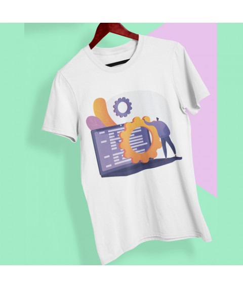 Men's T-shirt Programmer White, XL