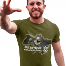 Футболка мужская ЗСУ Respect Хаки, 2XL