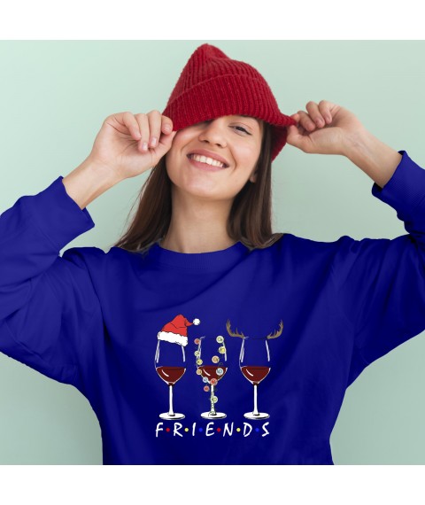 New Year's sweatshirt Friends Blue, M
