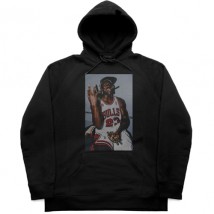 Michael Jordan Basketball Smoking Hoodie Black, L