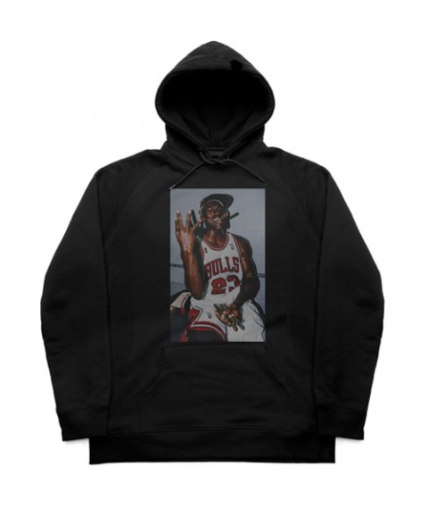 Michael Jordan Basketball Smoking Hoodie Black, S
