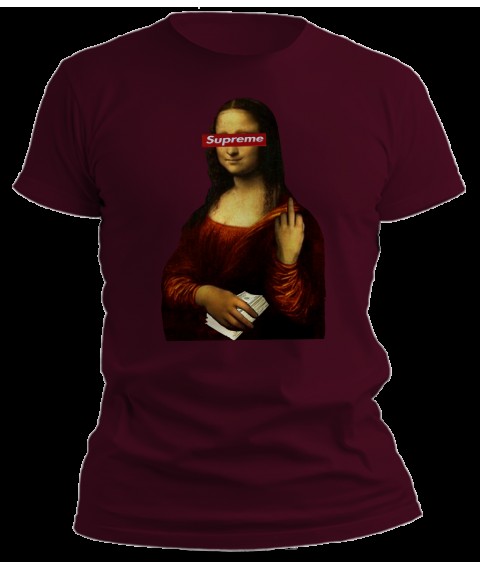 Men's T-shirt Supreme Mona Bordeaux, XXL