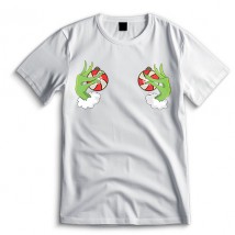 New Year's T-shirt "Grinch" XXXL, white