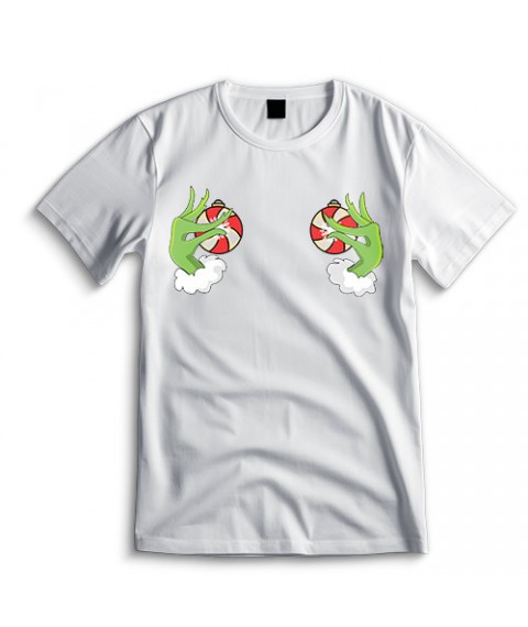New Year's T-shirt "Grinch" XXXL, white