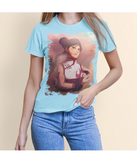 Women's T-shirt Anime Ten Ten Blue, XL
