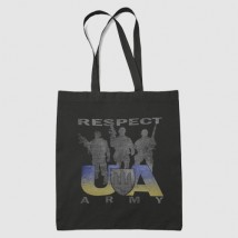 Eco shopper - black bag Respect UA Army warriors