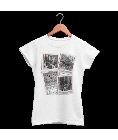T-shirt white and black "Place of Kharkov, Place of the Unevil" White, M